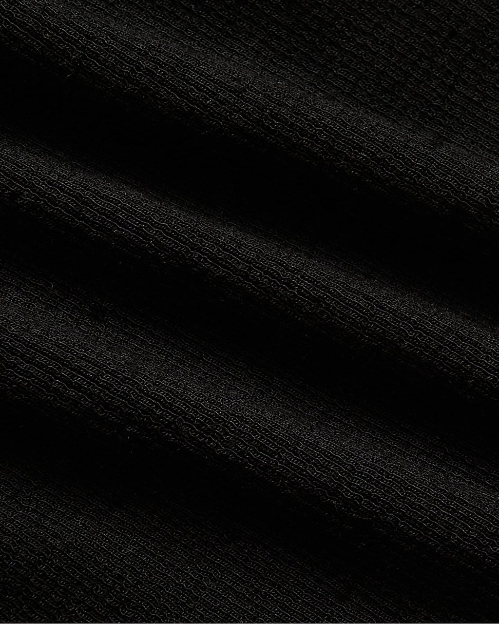 Womens Black Ribbed 3/4 Sleeve Scoop Neck Tee